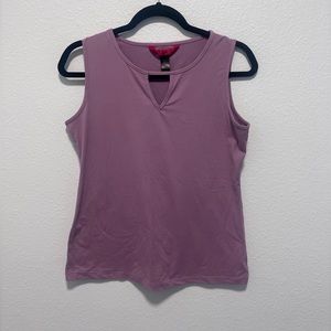 Hot Kiss Mauve Keyhole Tank Top Size Small